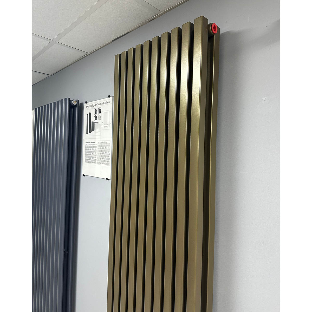 1800 x 450 mm Vertical Square Double Stylish Bronze Radiator