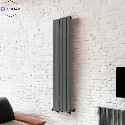 1800 x 350 mm Vertical Single Flat Tube Anthracite Radiator